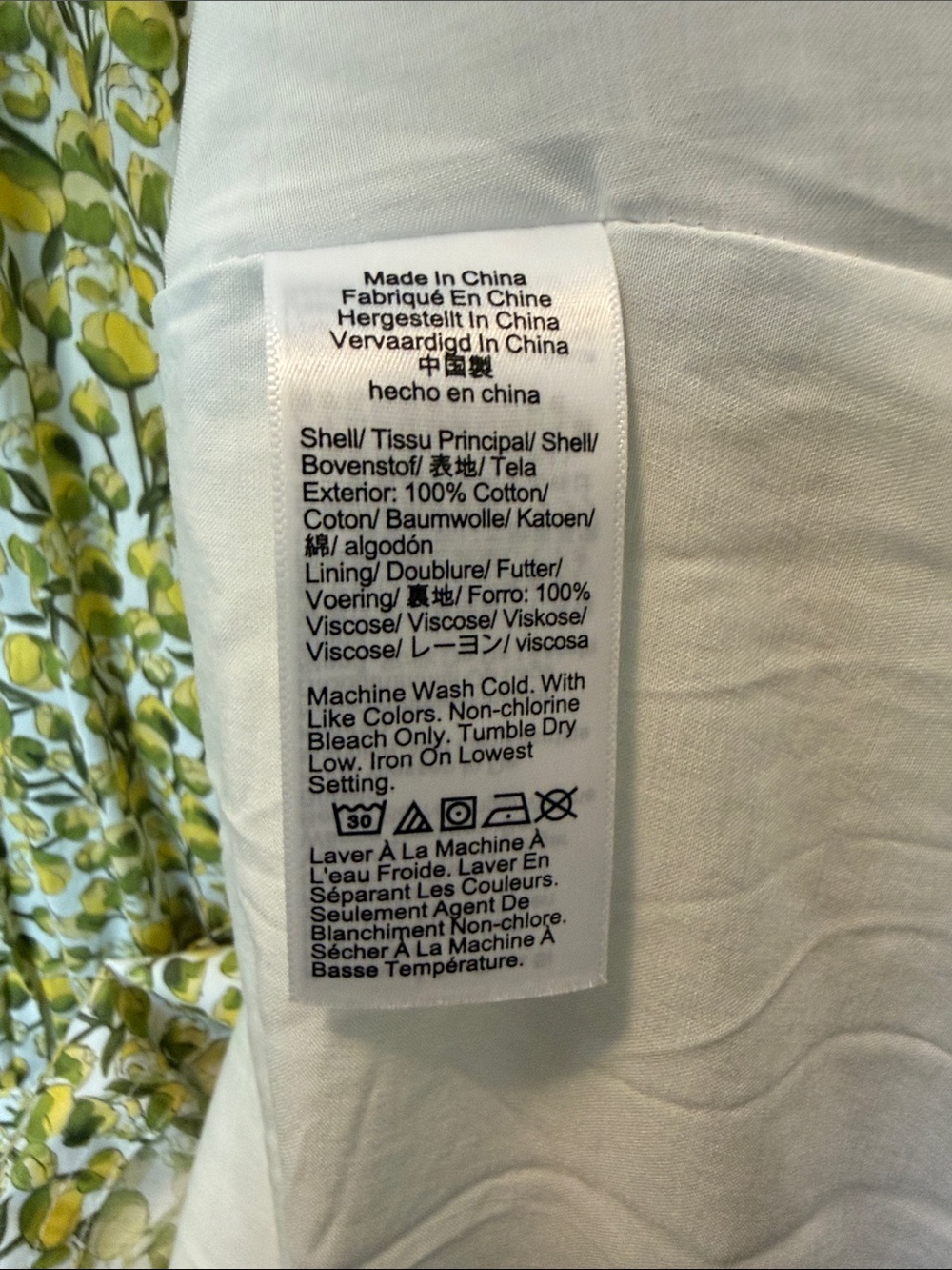 J. Crew Liberty of London Organic Cotton Lemon Yellow Floral Collared Midi Dress - Picture 5 of 5